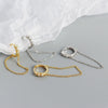 Wholesale Jewelry Geometric Long Tassel Chain Zircon Ear Buckle Earrings 925 Silver Electroplated For Women
