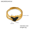 Wholesale Jewelry Geometric Love Shape 316L Stainless Steel Goldplated Ring
