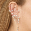 Wholesale Jewelry Geometric Lucky Grass Screw Earrings 925 Sterling Silver Electroplated Flower Style