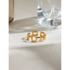 Wholesale Jewelry Geometric Minimalist Stainless Steel Square Ring Electroplated