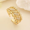 Wholesale Jewelry Geometric Open Ring Copper Electroplated For Women