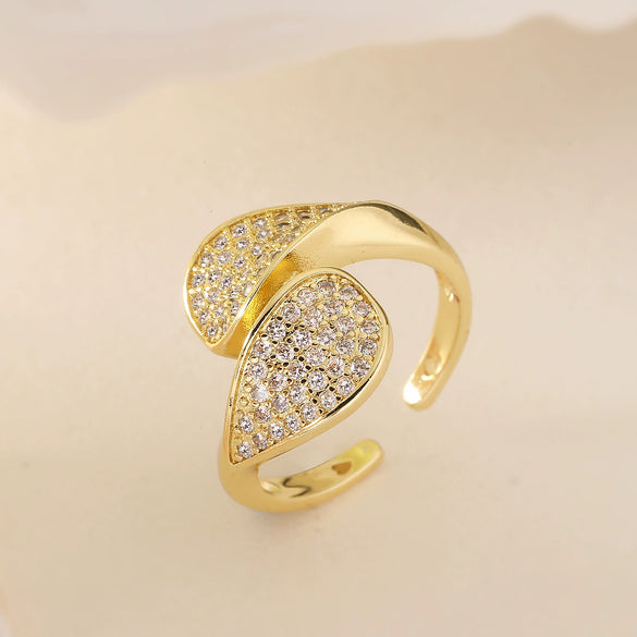 Wholesale Jewelry Geometric Open Ring Copper Electroplated For Women