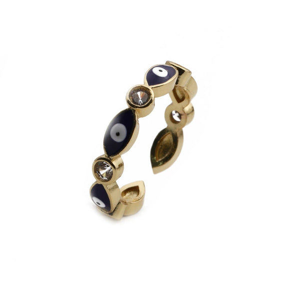Wholesale Jewelry Geometric Open Ring Copper Microinlaid Zircon Love Style Unisex