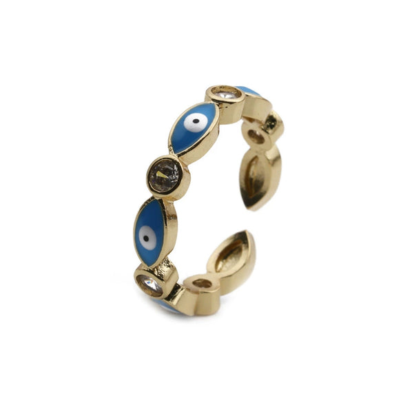 Wholesale Jewelry Geometric Open Ring Copper Microinlaid Zircon Love Style Unisex