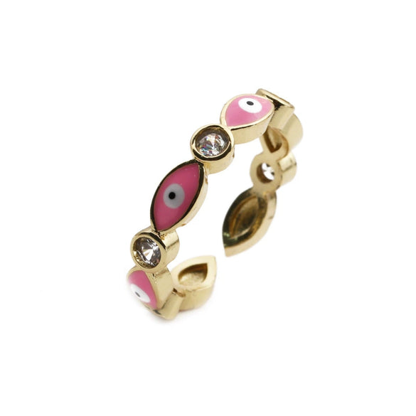 Wholesale Jewelry Geometric Open Ring Copper Microinlaid Zircon Love Style Unisex