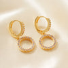 Wholesale Jewelry Geometric Oval Copper Zircon Earrings