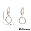 Wholesale Jewelry Geometric Oval Copper Zircon Earrings