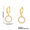 Wholesale Jewelry Geometric Oval Copper Zircon Earrings