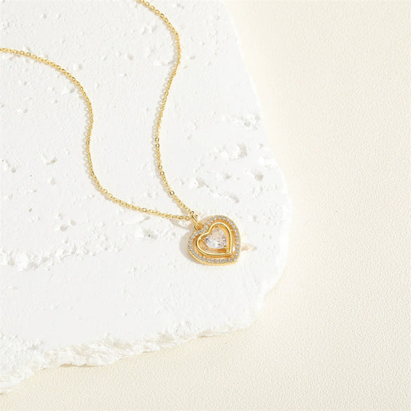 Wholesale Jewelry Geometric Round Copper Mixed Gem Inlay Electroplated Ochain Necklace For Women