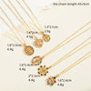Wholesale Jewelry Geometric Round Copper Mixed Gem Inlay Electroplated Ochain Necklace For Women