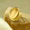 Wholesale Jewelry Geometric Round Heartshaped Open Ring Titanium Steel Electroplated For Women