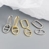 Wholesale Jewelry Geometric S925 Silver Electroplated Diamondembedded Earrings