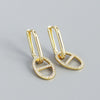 Wholesale Jewelry Geometric S925 Silver Electroplated Diamondembedded Earrings