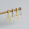 Wholesale Jewelry Geometric S925 Silver Electroplated Diamondembedded Earrings