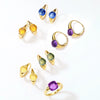 Wholesale Jewelry Geometric S925 Silver Inlaid Color Gem Three Dimensional Earrings For Women