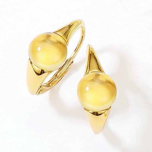 Wholesale Jewelry Geometric S925 Silver Inlaid Color Gem Three Dimensional Earrings For Women
