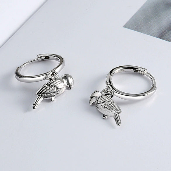 Wholesale Jewelry Geometric S925 Sterling Silver Bird Ear Buckle Earrings