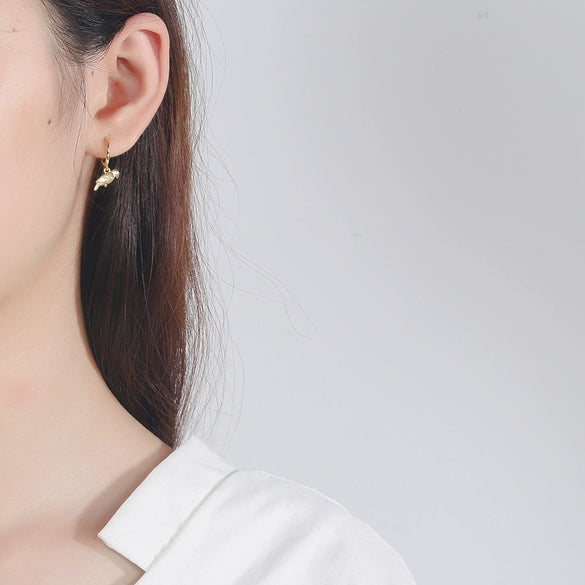 Wholesale Jewelry Geometric S925 Sterling Silver Bird Ear Buckle Earrings