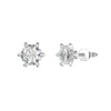 Wholesale Jewelry Geometric S925 Sterling Silver Earrings Electroplated With Round Zircon Simple Style For Women