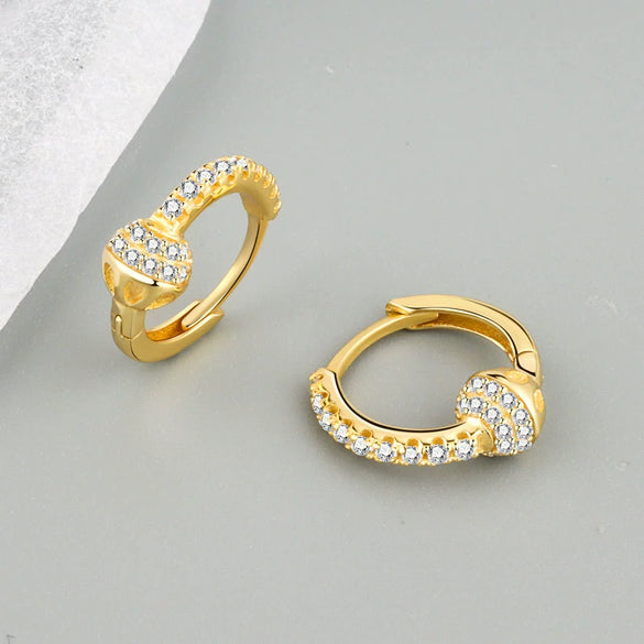 Wholesale Jewelry Geometric S925 Sterling Silver Electroplated Ear Stud For Women