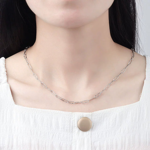 Wholesale Jewelry Geometric S925 Sterling Silver Electroplated Necklace For Women