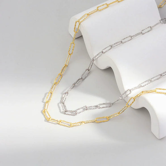 Wholesale Jewelry Geometric S925 Sterling Silver Electroplated Necklace For Women