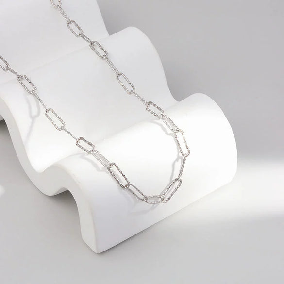Wholesale Jewelry Geometric S925 Sterling Silver Electroplated Necklace For Women