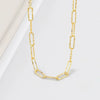 Wholesale Jewelry Geometric S925 Sterling Silver Electroplated Necklace For Women
