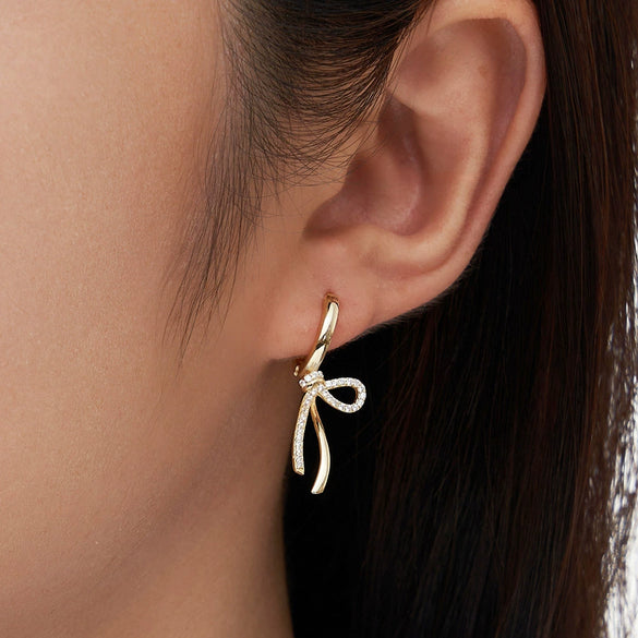 Wholesale Jewelry Geometric S925 Sterling Silver Knot Hollow Earrings