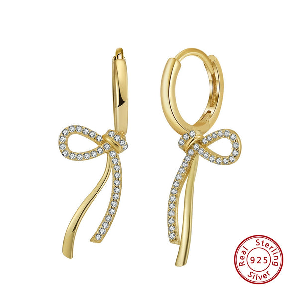 Wholesale Jewelry Geometric S925 Sterling Silver Knot Hollow Earrings