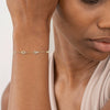 Wholesale Jewelry Geometric S925 Sterling Silver Micropaved Love Letter Bracelet Unisex Fashion Minimalist