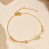 Wholesale Jewelry Geometric S925 Sterling Silver Micropaved Love Letter Bracelet Unisex Fashion Minimalist