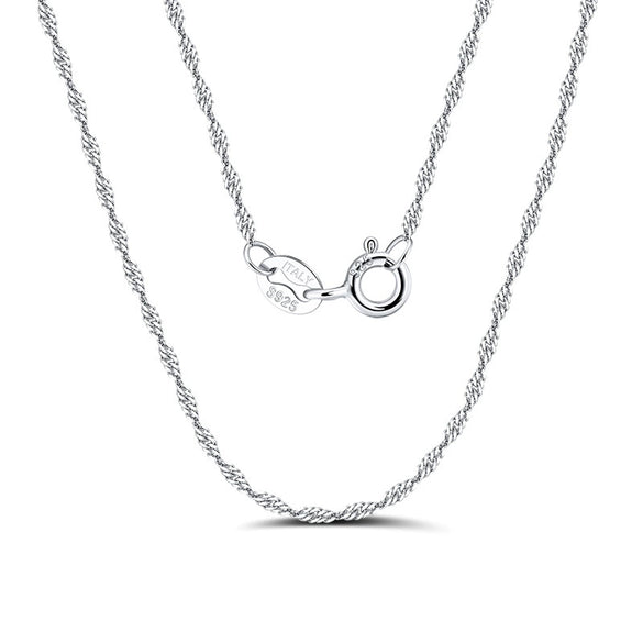 Wholesale Jewelry Geometric S925 Sterling Silver Twisted Chain Electroplated