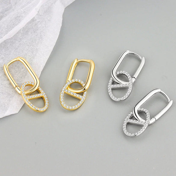 Wholesale Jewelry Geometric Silver Electroplated Earrings And Bracelet