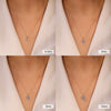 Wholesale Jewelry Geometric Silver 925 Sterling Silver Zircon Electroplated Cross Chain Necklace