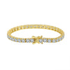 Wholesale Jewelry Geometric Silver Tennis Chain Electroplating Hiphop Zircon Bracelet For Unisex