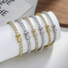 Wholesale Jewelry Geometric Silver Tennis Chain Electroplating Hiphop Zircon Bracelet For Unisex