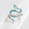 Wholesale Jewelry Geometric Snake Open Ring Copper Electroplating Style Animal