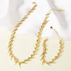 Wholesale Jewelry Geometric Spiked Thorns Copper Necklace For Women With Electroplating