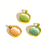 Wholesale Jewelry Geometric Square Cat's Eye Stone Inlaid Stainless Steel Electroplated Pendant Accessories