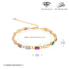 Wholesale Jewelry Geometric Square 925 Sterling Silver Inlaid Zircon Unisex Bracelet