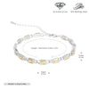 Wholesale Jewelry Geometric Square 925 Sterling Silver Inlaid Zircon Unisex Bracelet