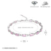 Wholesale Jewelry Geometric Square 925 Sterling Silver Inlaid Zircon Unisex Bracelet