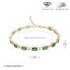 Wholesale Jewelry Geometric Square 925 Sterling Silver Inlaid Zircon Unisex Bracelet