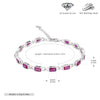 Wholesale Jewelry Geometric Square 925 Sterling Silver Inlaid Zircon Unisex Bracelet