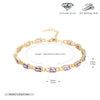 Wholesale Jewelry Geometric Square 925 Sterling Silver Inlaid Zircon Unisex Bracelet