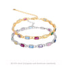 Wholesale Jewelry Geometric Square 925 Sterling Silver Inlaid Zircon Unisex Bracelet
