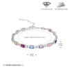 Wholesale Jewelry Geometric Square 925 Sterling Silver Inlaid Zircon Unisex Bracelet
