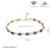 Wholesale Jewelry Geometric Square 925 Sterling Silver Inlaid Zircon Unisex Bracelet
