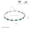 Wholesale Jewelry Geometric Square 925 Sterling Silver Inlaid Zircon Unisex Bracelet